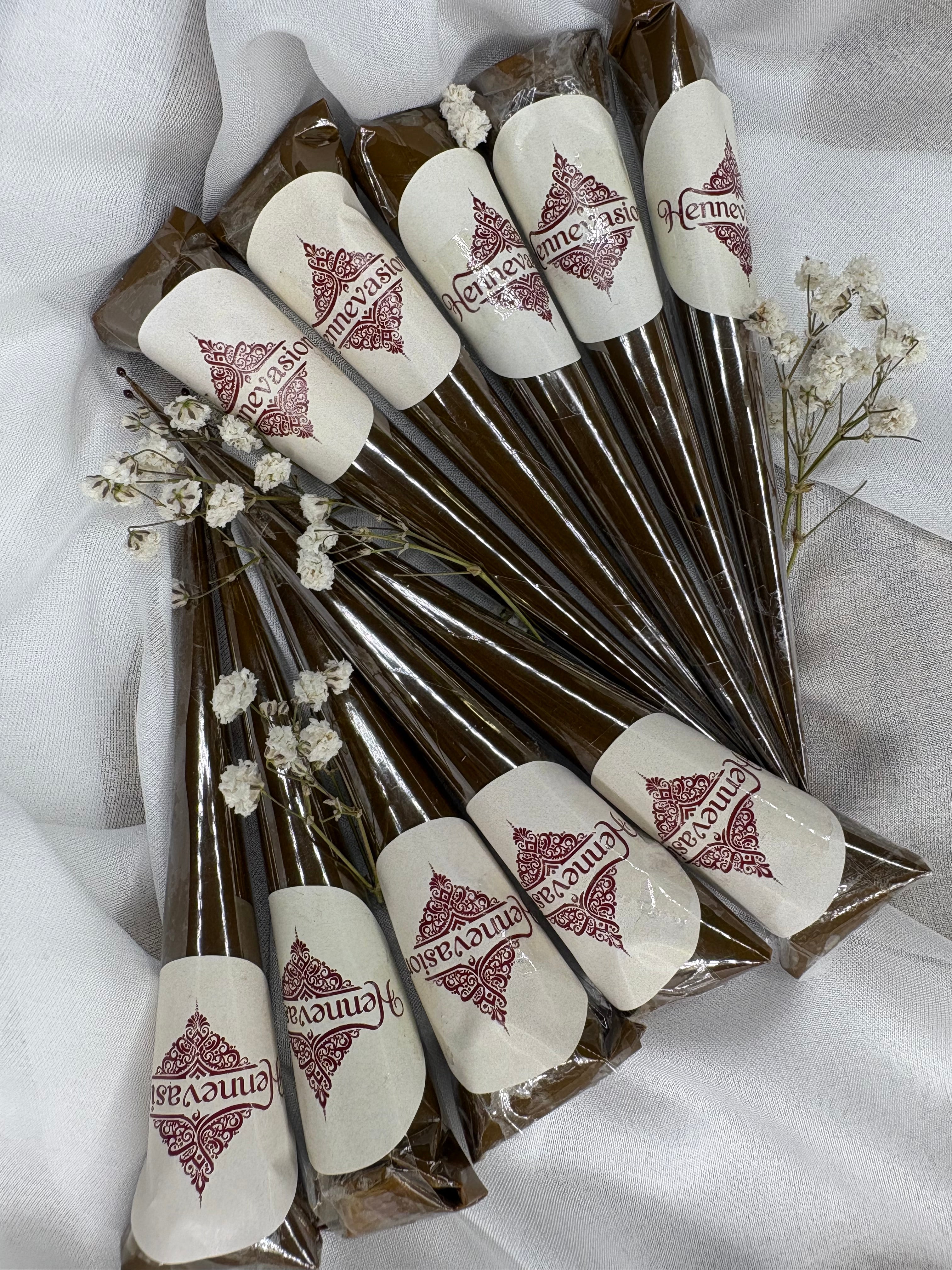 Lot de 10 cônes d’henné