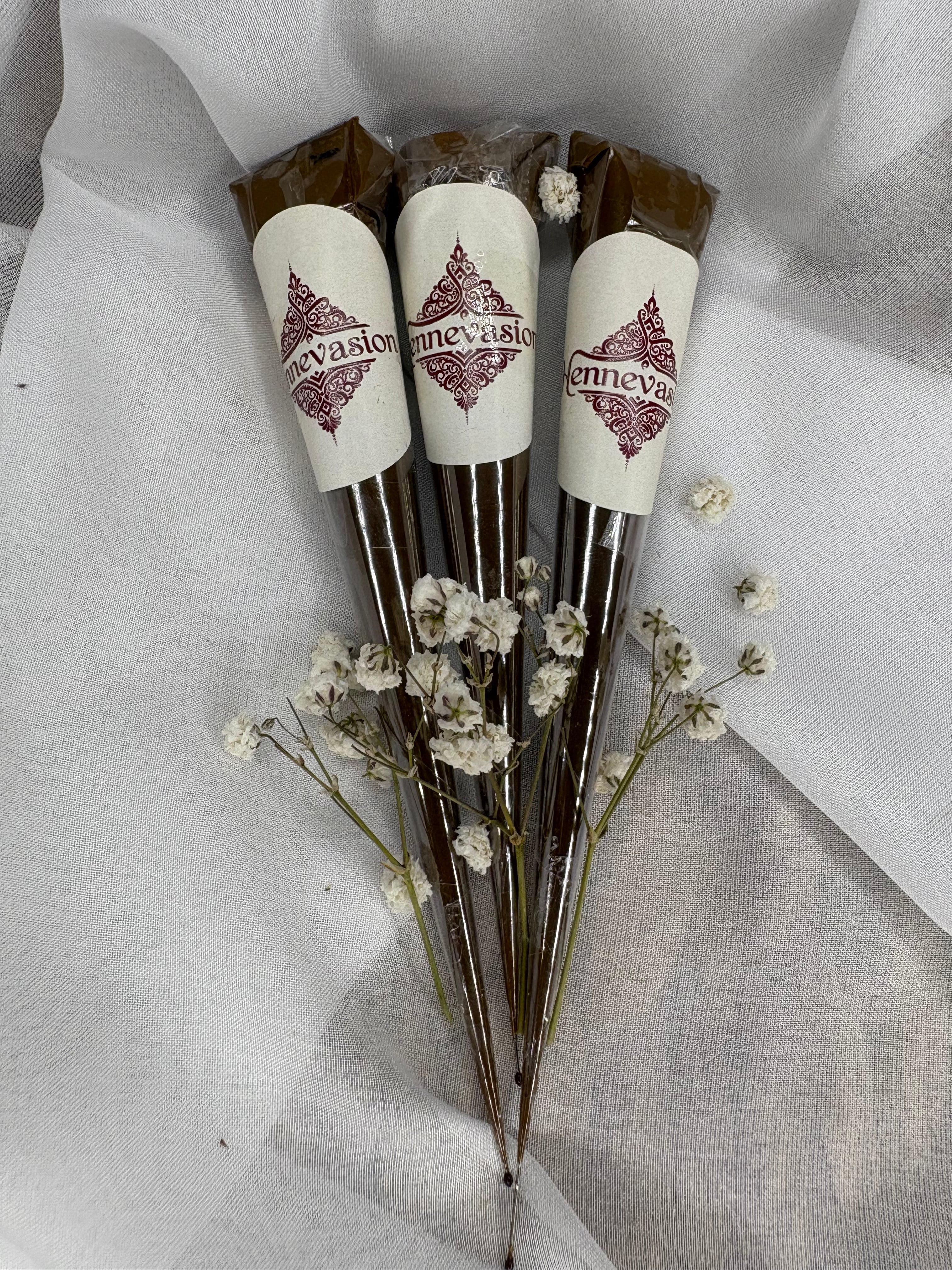 Lot de 3 cônes d’henné